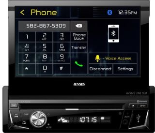 Jensen VX3016 Single Din 7" TFT Multimedia Receiver w/ HDMI and Built in Bluetooth