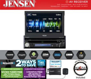 JENSEN VX4012 with SXV300V1 SiriusXM Tuner (Factory Refurbished)