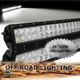 Penton 120w 24" Inch Led Light Bar Work Lights Flood Spot Combo Beam Waterproof 10v-30v 3w*40 12000 Lumen for 4wd SUV UTE Offroad Truck ATV UTV