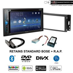 Pioneer AVH-221EX Multimedia DVD-Receiver + install kit fits 05-13 Chevrolet Corvette, 06-09 Hummer H3