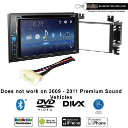 Pioneer AVH-221EX Multimedia DVD-Receiver + install kit fits 06-08 Kia Accent, 06-11 Rio