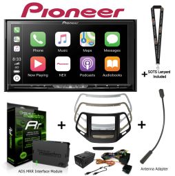 Pioneer AVH-W4500NEX Dashkit for Jeep cherokee + ADS-MRR + Antenna Adapter