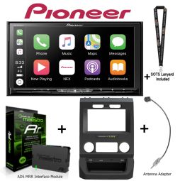 Pioneer AVH-W4500NEX DVD Receiver + KIT-FTR1 Dash kit for Ford pickups + ADS-MRR + Antenna Adapter