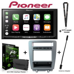 Pioneer AVH-W4500NEX DVD Receiver + Dash kit for Ford Mustangs KIT-MUS1 + ADS-MRR + Antenna Adapter