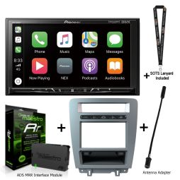 Pioneer DMH-1500NEX Digital Multimedia Receiver + Dash kit for Ford Mustangs KIT-MUS1 + ADS-MRR + Antenna Adapter