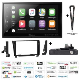 Pioneer DMH-C5500NEX Digital Multimedia Receiver + Metra Dash 108-TOY1B Kit for Tundra 2007-2013 Sequoia 2008 -Up Reverse Tailgate Handle Camera & Sound Tri-State Lanyard