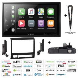Pioneer DMH-C5500NEX Digital Multimedia Receiver + Metra Dash 108-TOY2B Kit for Toyota Tacoma (2012-2015)- -Up Reverse Tailgate Handle Camera & Sound Tri-State Lanyard