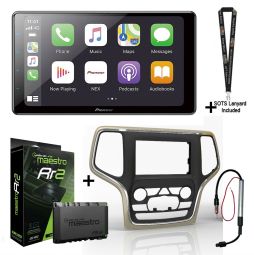 Pioneer DMH-WC6600NEX Digital Multimedia Receiver w/ Dashkit for Jeep Grand Cherokee KIT-JGC1 + ADS-MRR2 Package