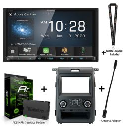 Kenwood Excelon DMX907S Digital Multimedia Receiver w/ ADS iDatalink KIT K150 for F150 & ADS-MRR2 Bundle