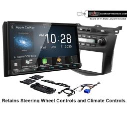 Kenwood Excelon DMX957XR Digital Multimedia Receiver + ADS iDatalink Kit + install kit 2003-07 Honda Accord (Factory climate controls)