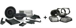 Rockford Fosgate HD14-TKIT Front Audio Kit for Harley-Davidson® Street Glide® (2014+) and Road Glide® (2015+) with Rockford Fosgate TMS69BL14 Power Harley-Davidson® Rear Audio Kit (2014+) and a SOTS Lanyard