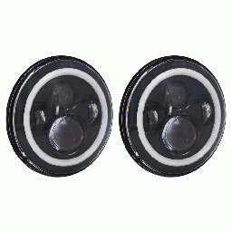 Heise HE-PBHL702RGB 7 " ROUND 4 LED WITH RGB HALO BLACK FRONT FACE