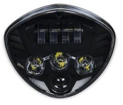 Heise HE-VICB1 Motorcycle LED Headlight BLACK FRONT FACE
