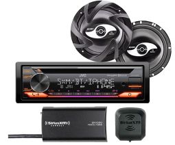 JVC KD-T910BTS CD Receiver + 6.5" JS265 2-Way Coaxial Car Speakers - Pair + SiriusXM SXV300V1 Tuner