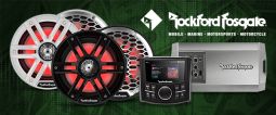 Rockford Fosgate PMX-2 Marine Digital Media Receiver +6-1/2" Marine Speakers + 4-Channel Amplifier
