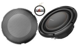 Pioneer TS-D10LS2 D-Series 10" 2-ohm shallow-mount subwoofer TSD10LS2 with UD-10GL mesh grille