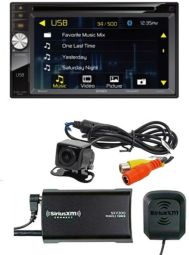 Jensen VX3528 6.2” DVD Receiver, Bluetooth and SiriusXM Ready w/ SiriusXM SXV300KV1 Satellite Radio Tuner and Antenna and Backup Camera