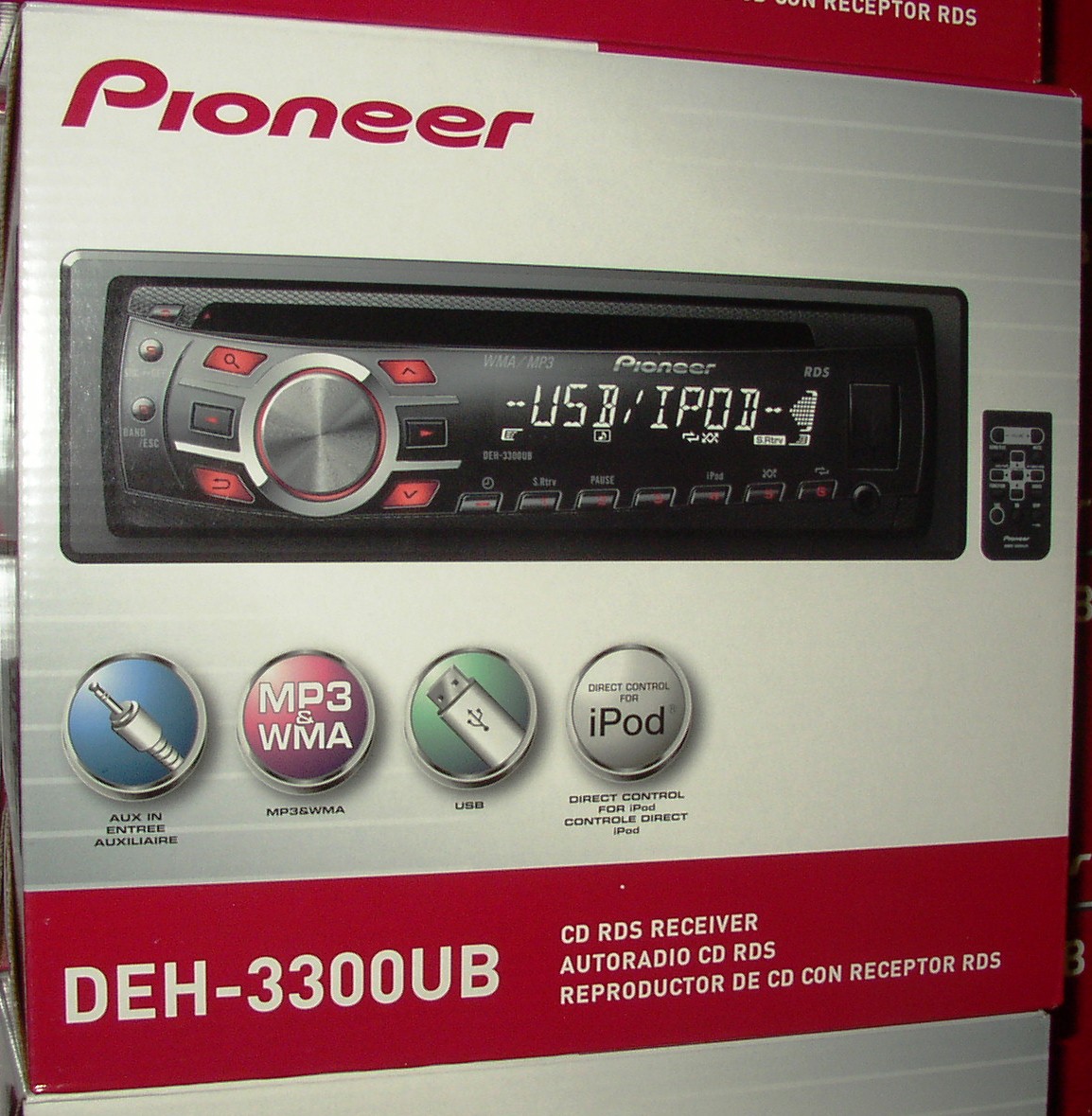 PIONEER DEH 3300UB USB CD  PLAYER STEREO DEH3300UB DEH3300UBB 